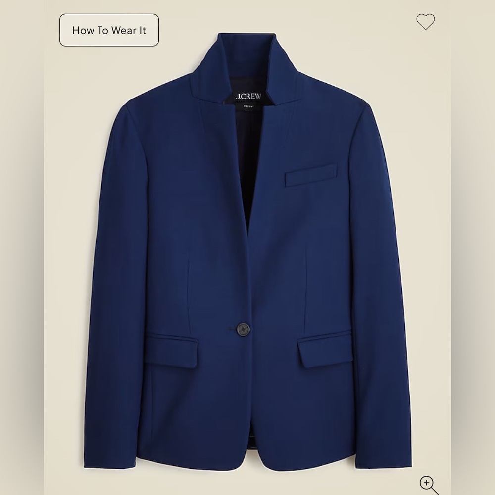 J crew regent blazer in black